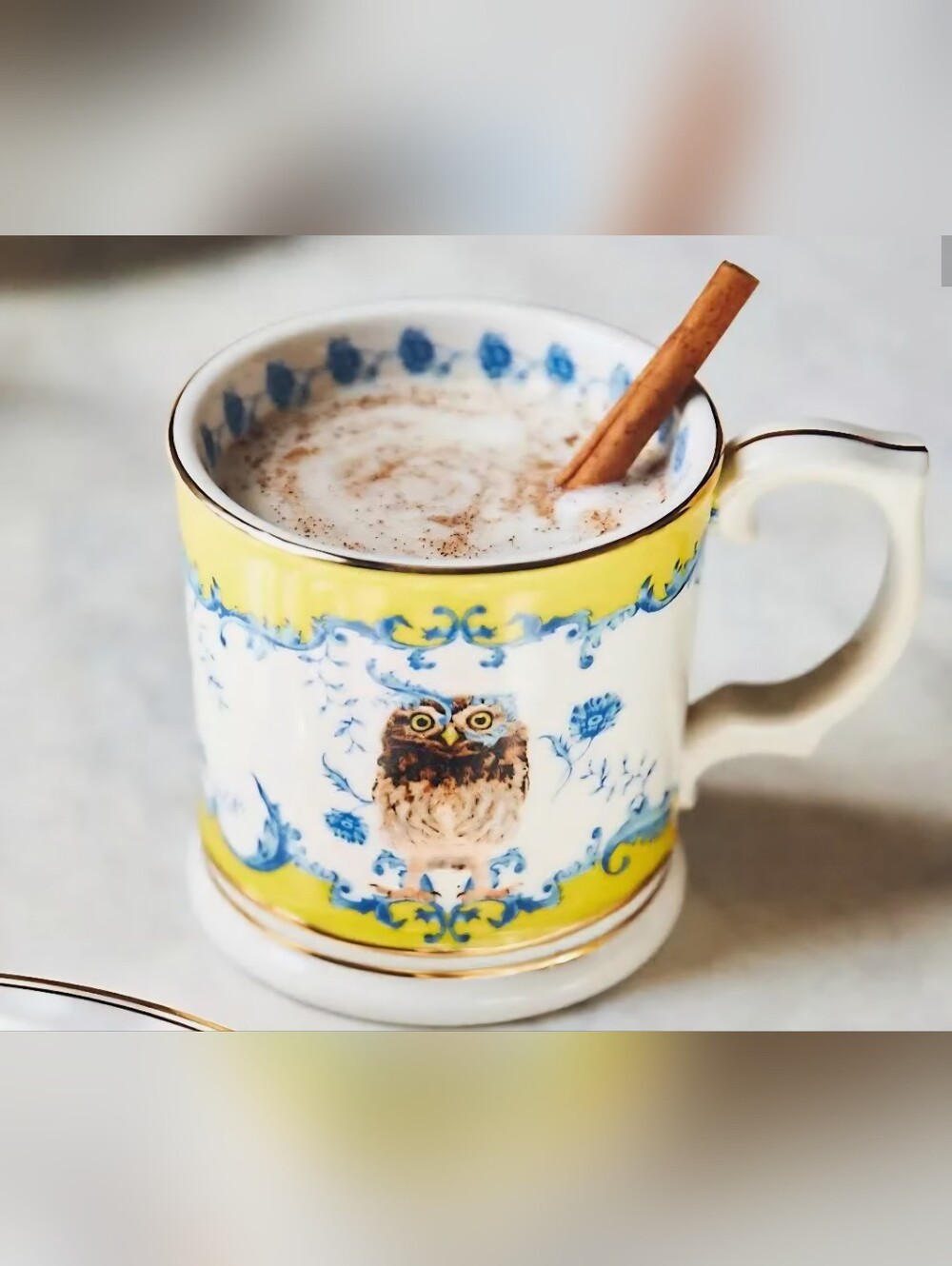 Anthropologie, Lou Rota Stoneware Mug - Owl